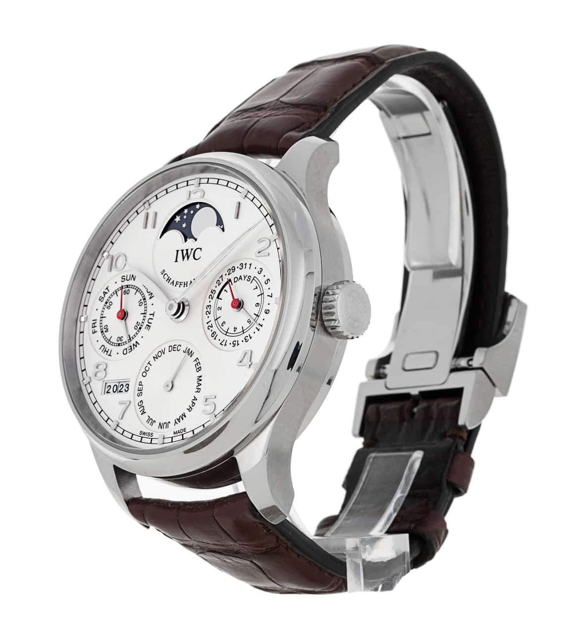 IWC Portugieser Perpetual Calendar Silver Arabic Dial